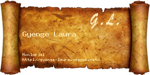 Gyenge Laura névjegykártya
